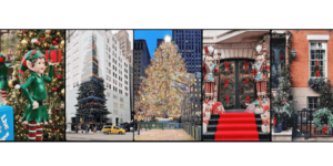 Christmas light display in New York